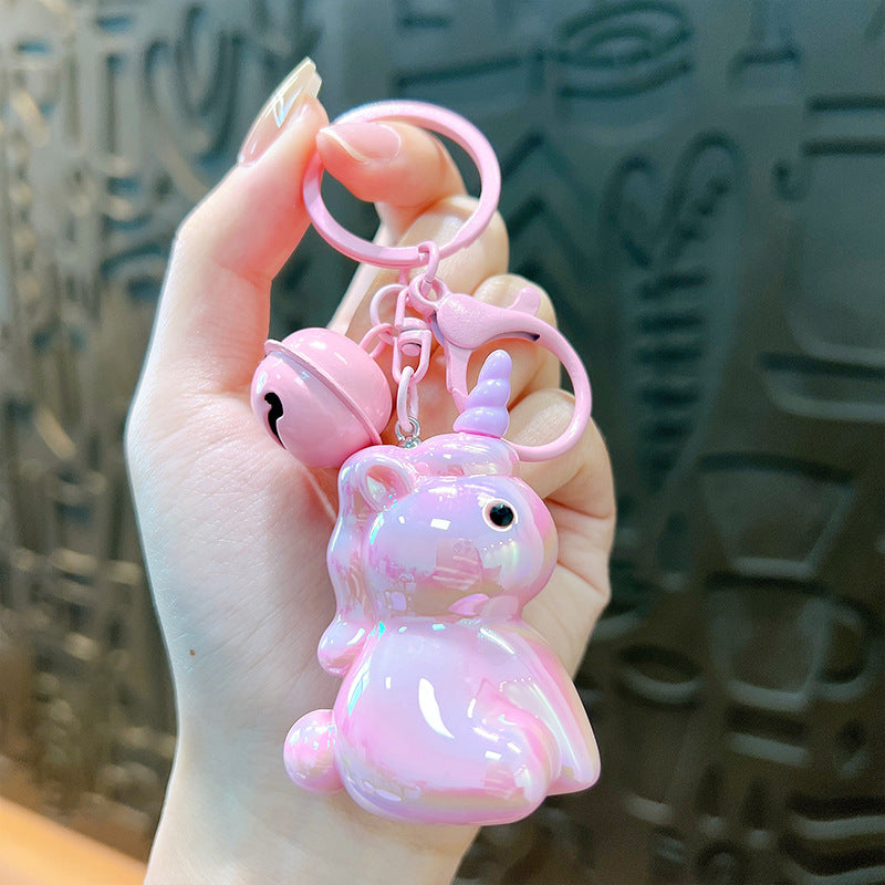 Wholesale Cartoon Electroplated Unicorn Keychains Acrylic Keychain Keychain Wallet ACC-KC-YanG004