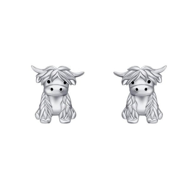 Wholesale cartoon cow-shaped personality all-match earrings