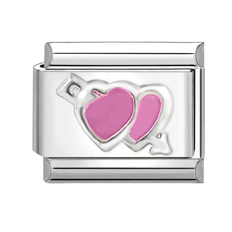 Wholesale Italian Charm Bracelet 9mm DIY Splicing Creative Pattern Titanium Steel Composable Bracelet