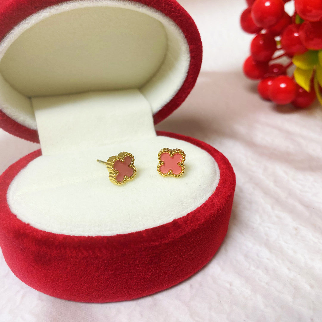 Wholesale Light Luxury Four-leaf Clover Earrings ACCVIP-ES-YZXW002