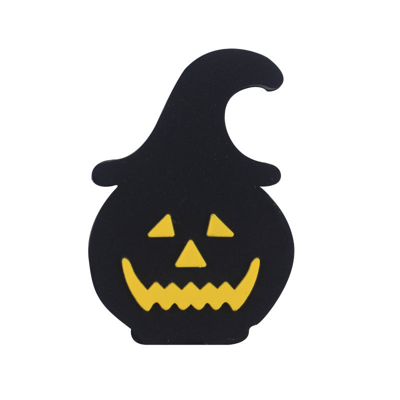 Wholesale 5pcs Cartoon Halloween Pumpkin Skull Silicone Focal Beads ACC-BDS-GuangTian034