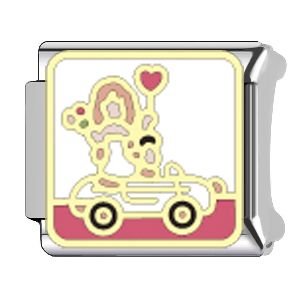 Wholesale   Italian Charm Bracelet 9mm DIY wedding Creative Stainless Steel Composable Bracelet