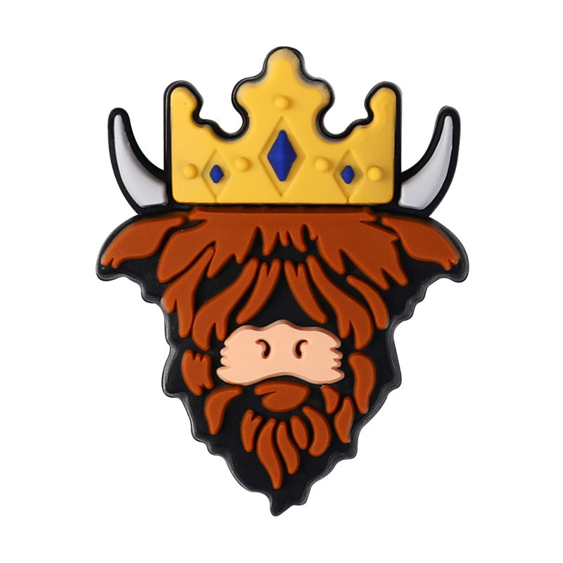 Wholesale 20pcs Cartoon Highland Cow Focal Beads DIY Bead Accessories ACC-BDS-RongFa068