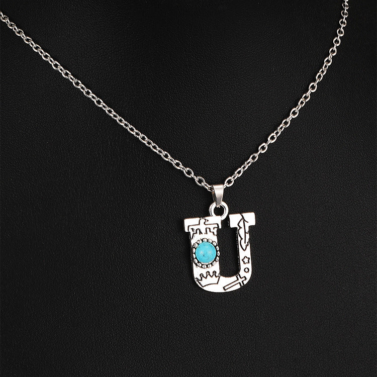 Wholesale Bourbon Mia Style English Letter Necklace ACC-NE-Yuj001