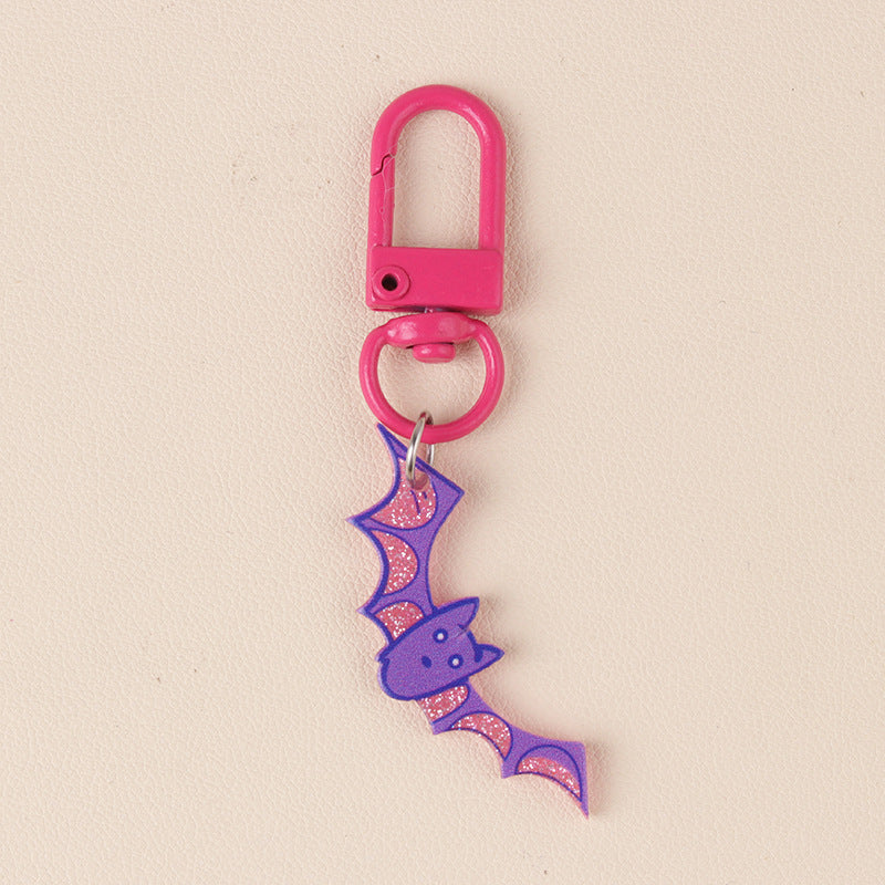 Wholesale  Cartoon Fun Halloween Series Pumpkin Skull Acrylic Keychain