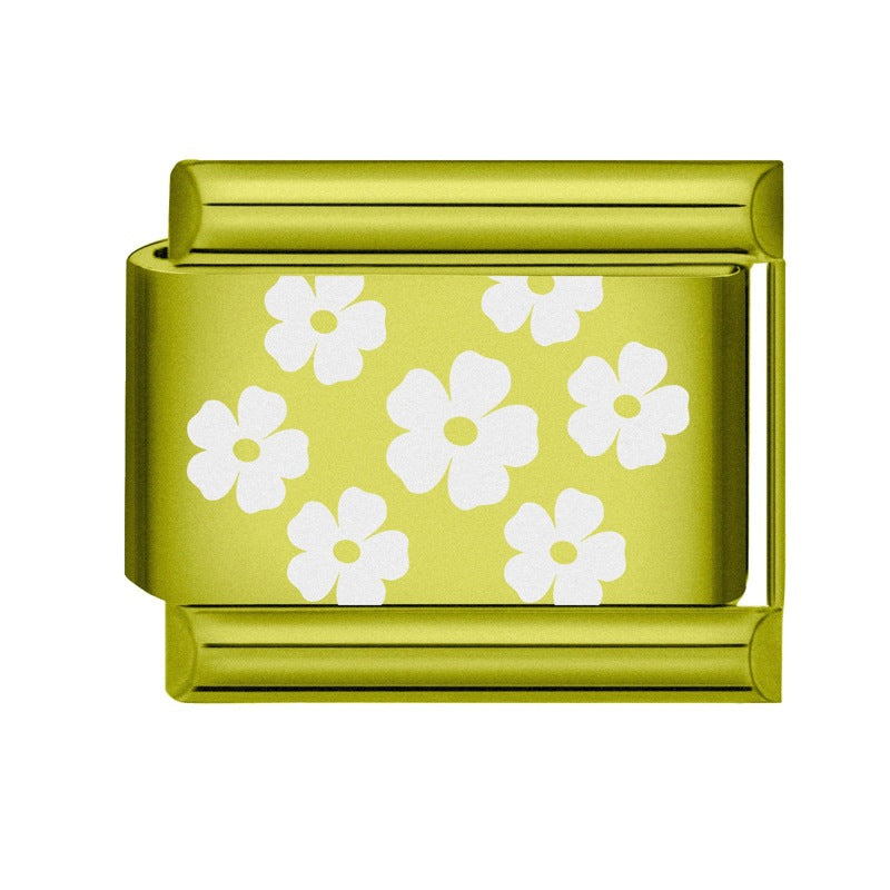 Wholesale 9mm Italian Charm Starter Bracelets DIY square Single Section Creative Stainless Steel Composable Bracelet