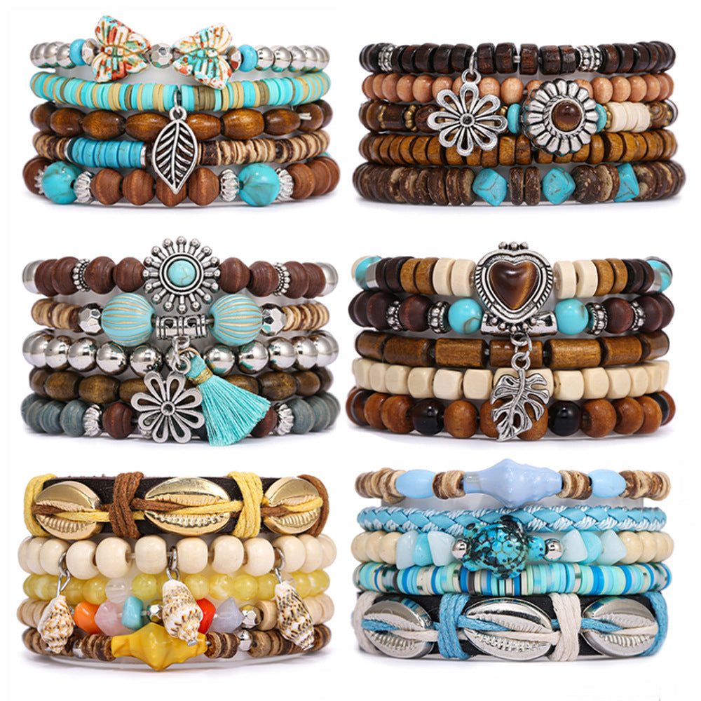Wholesale Bohemian Stacked Bracelet Set