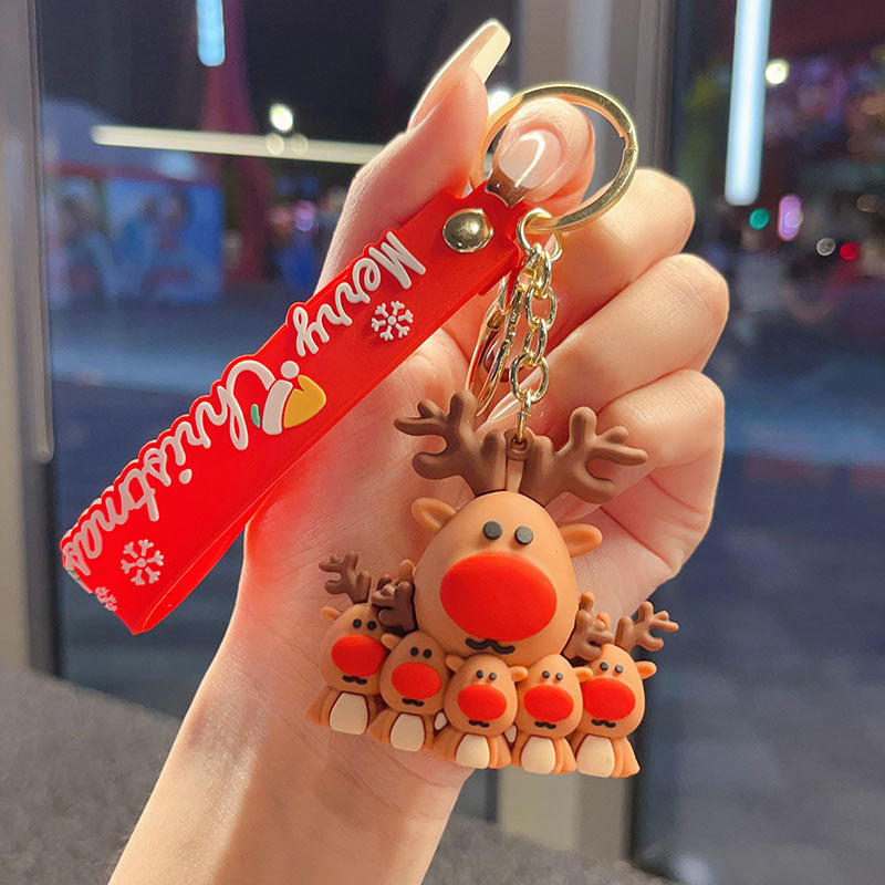 Wholesale Christmas Exquisite Santa Claus Key Keychain  ACC-KC-YingLing002