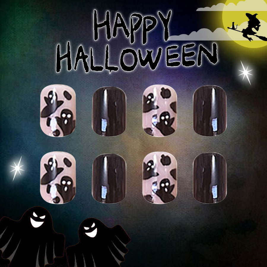Wholesale 24 Pieces/box Halloween Press-on Nails Kits Nail Stickers ACC-NS-GuaiXL109