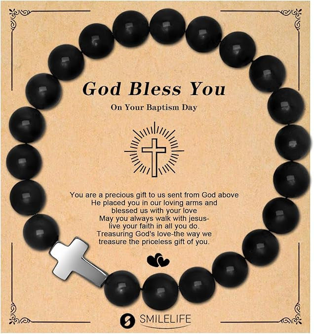 Wholesale 5pcs Natural Stone Beaded Bracelet Cross