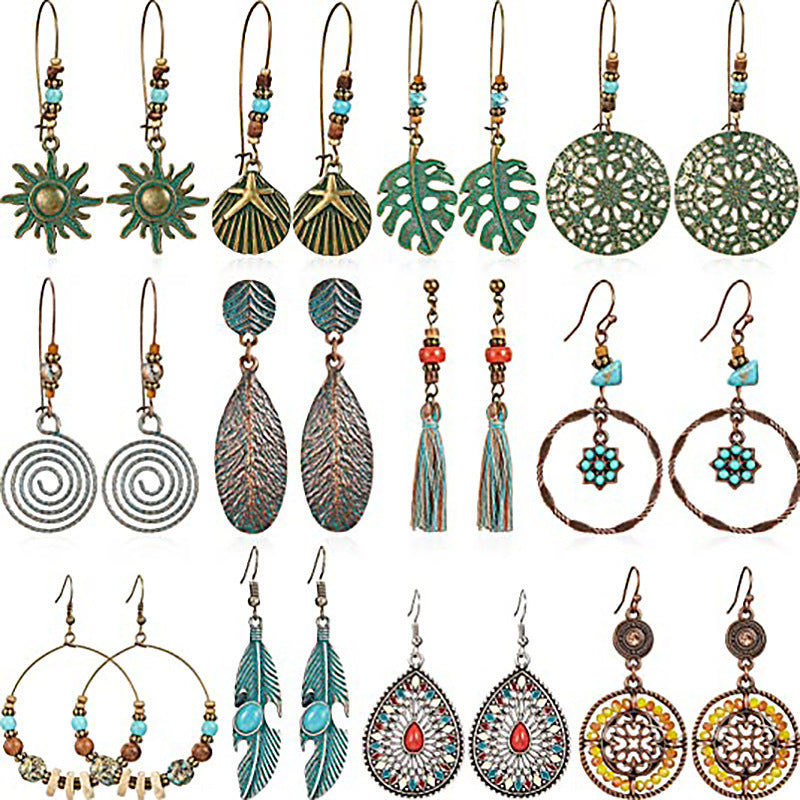 Wholesale Bohemian Turquoise Earrings for Party Wear Fashion Accessory
