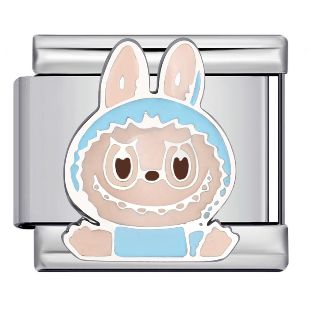 Pulsera de encanto italiano de 5 piezas al por mayor de 9 mm empalme de bricolaje lindo pulsera compuesta de acero inoxidable creativo