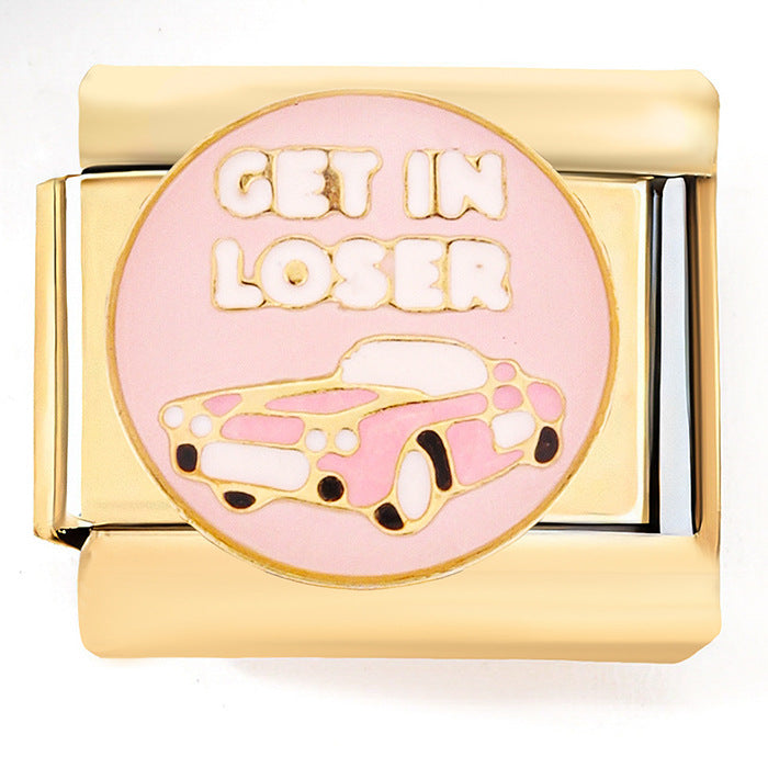 Wholesale Italian Charm Horus Eye Stainless Steel Patchwork Bracelet