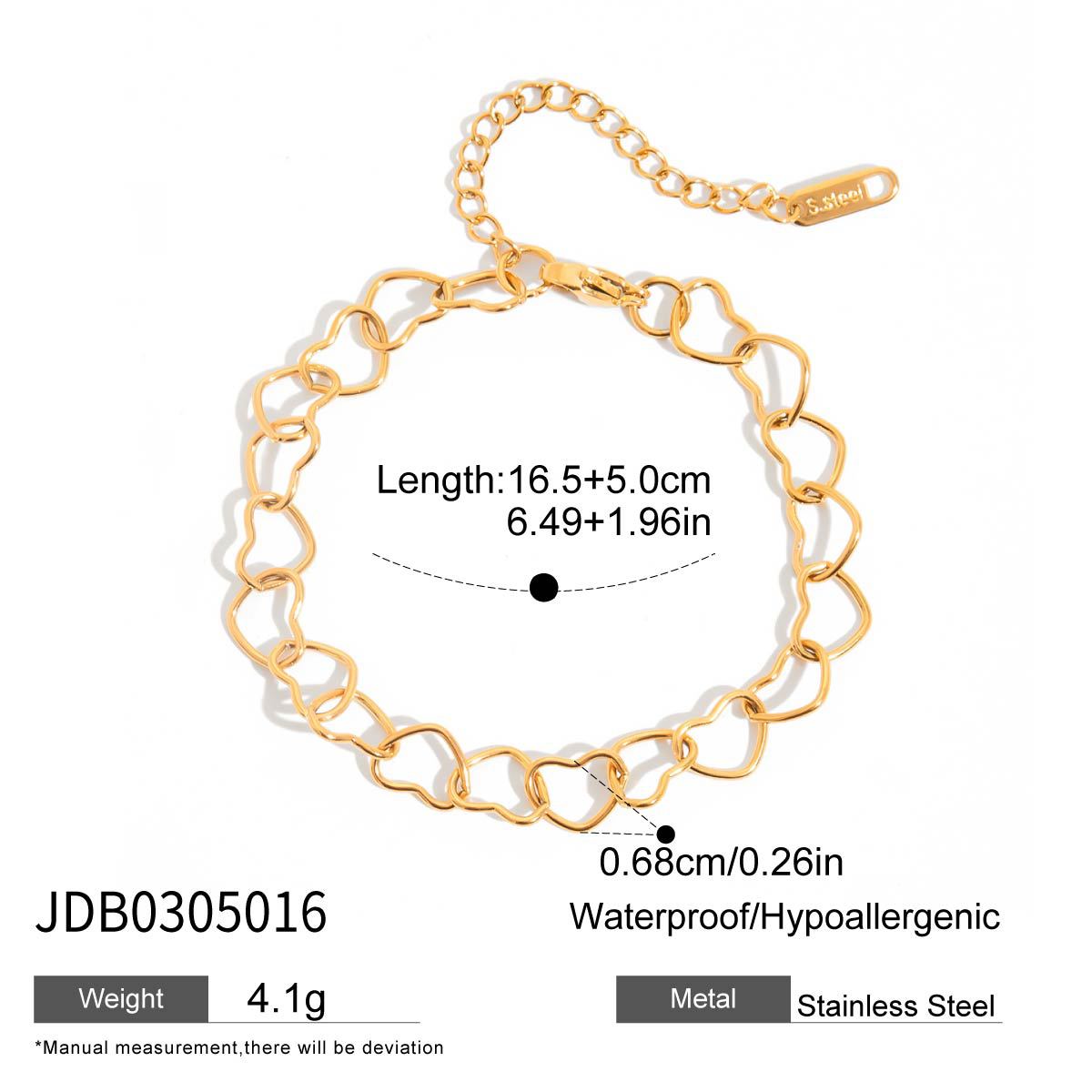 Wholesale 18K gold stainless steel vintage sand gold flat chain bracelet