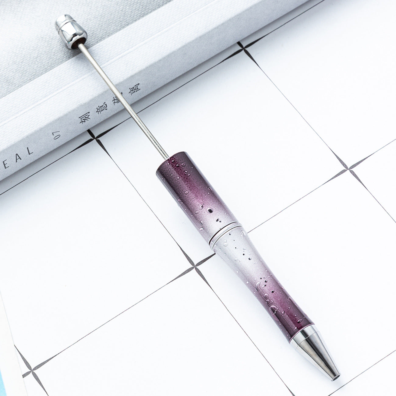 Wholesale diy starry sky beadable pen creative UV plating beadable pens