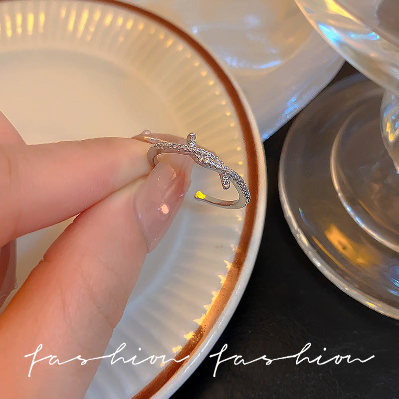 Wholesale Cross Kink Zircon Fine Ring