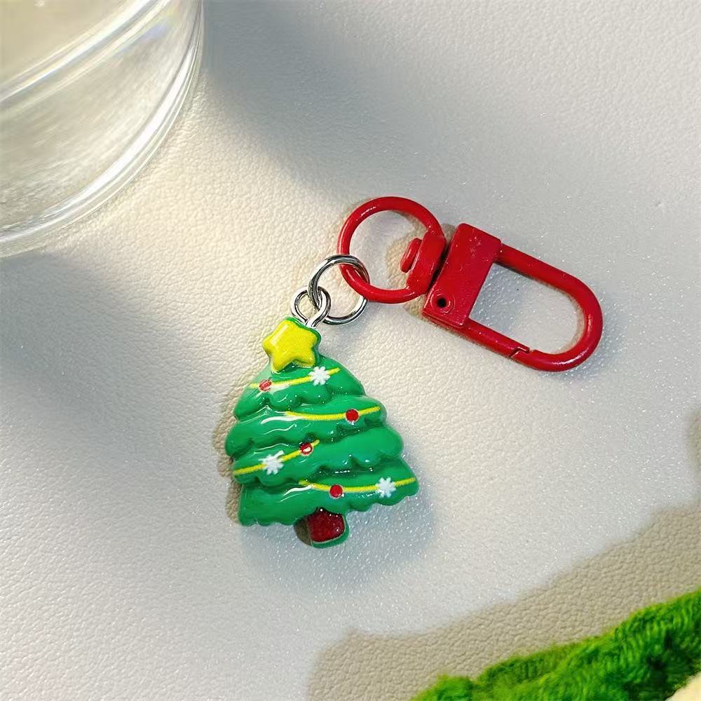 Wholesale Q Version Christmas Cartoon Keychain - Cute Moose Santa Snowman Funny Bag Charm Gift Fashion Accessory