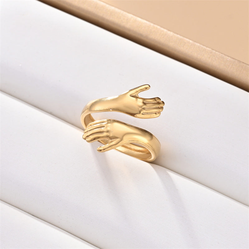 Wholesale Stainless steel oil drop simple cool style open ring