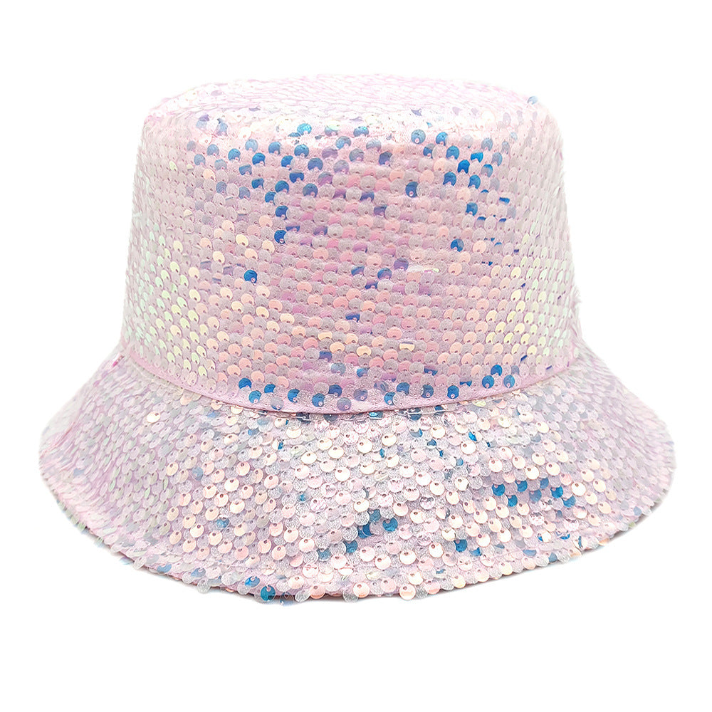 Wholesale  fashion color sequin cap l double-sided sun hat