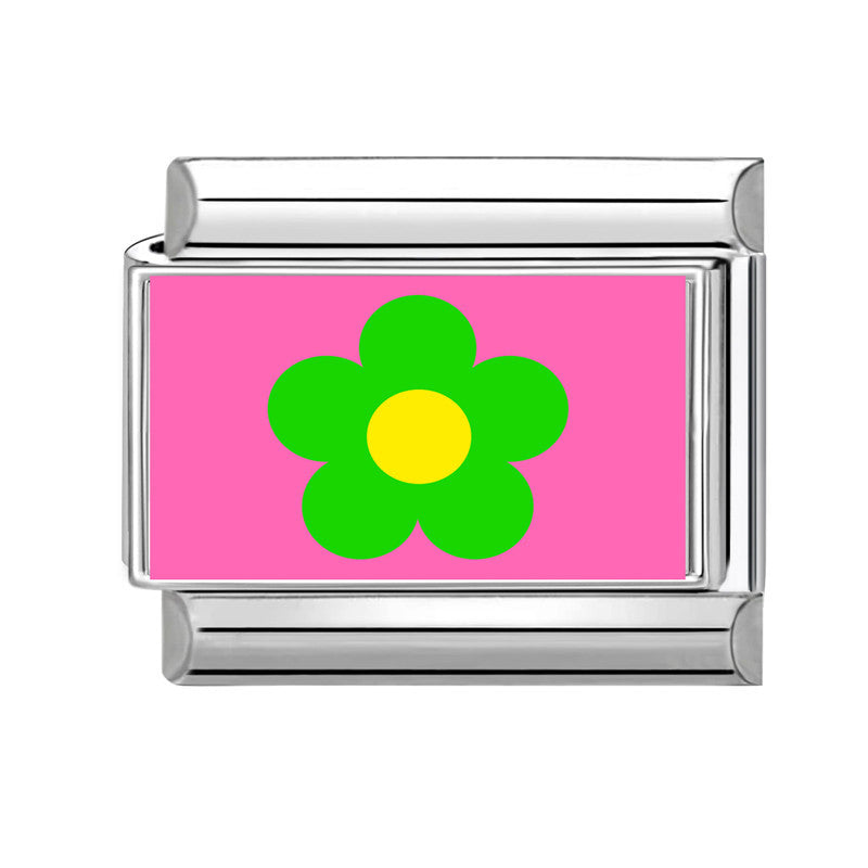 Wholesale Stainless Steel DIY Flower Charm Bracelet,  Fashion Jewelry Accessory for Everyday Wear