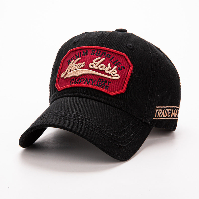 Wholesale Washed patch letter embroidered baseball cap