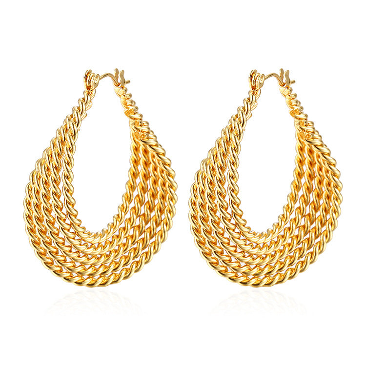 Wholesale Multi-layer stainless steel earrings