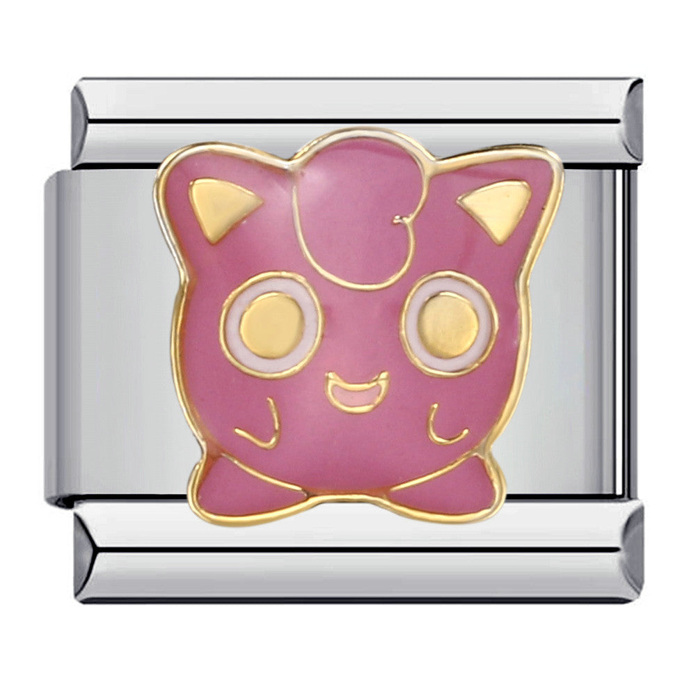 Wholesale Titanium Steel Gold Plated Oil Drop DIY Italian Module Bracelet Italian Charm