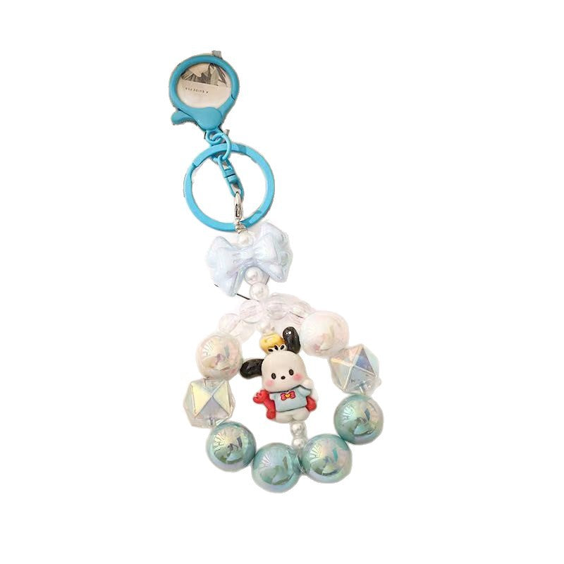 Wholesale Cartoon  Colorful  Beaded Acrylic Non-Peeling Keychain 
ACCVIP