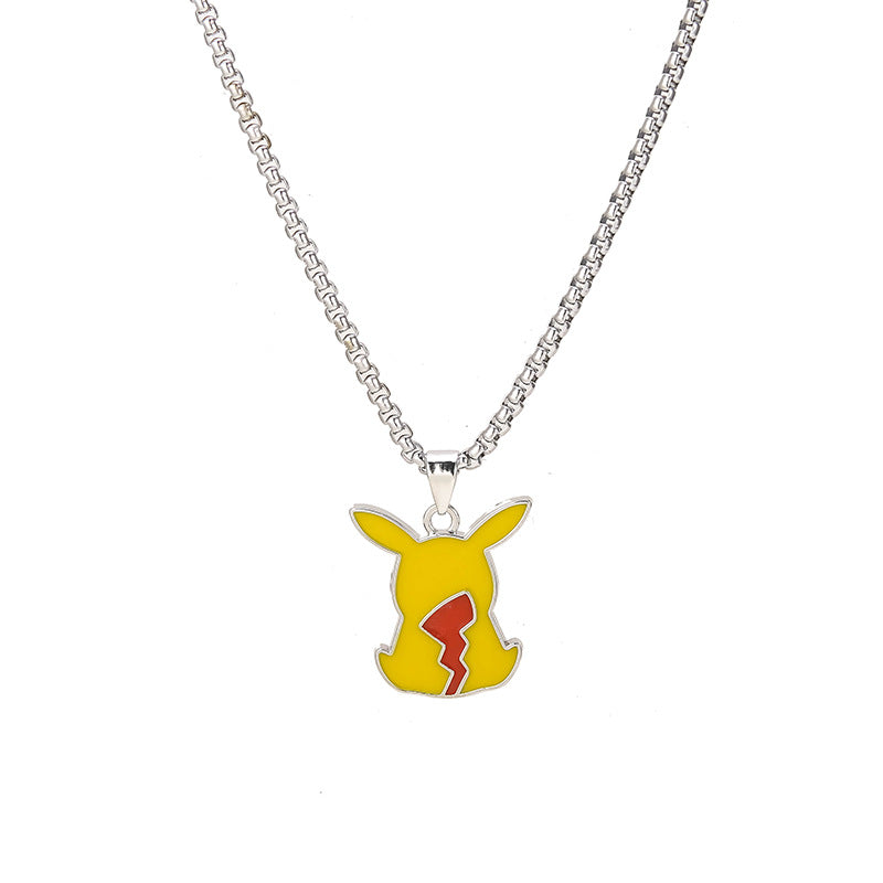 Wholesale Mermaid Glossy Fishtail Gold Cartoon Necklace ACC-NE-BYJY008