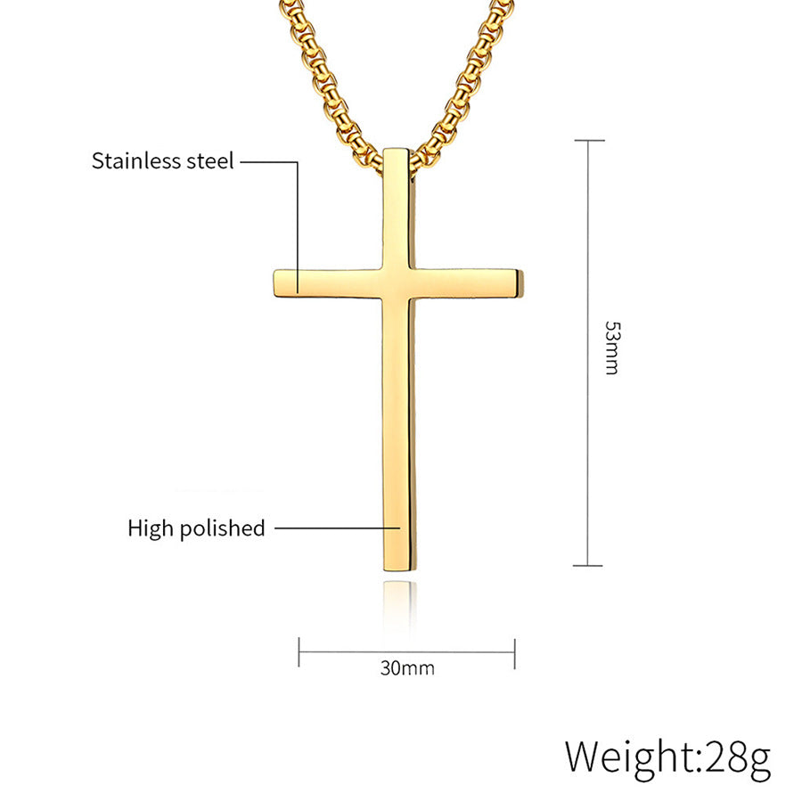 Wholesale  Stainless Steel Cross Necklace  Personalit Chain