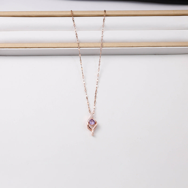 Wholesale  Retro Emerald Gradient Peace Button Necklace