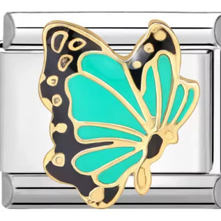 Wholesale  Italian Charm Bracelet 9mm DIY  insects and welded butterflies Creative Stainless Steel Composable Bracelet