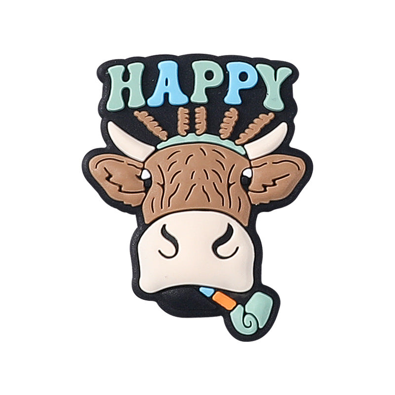 Wholesale 20pcs Cartoon Denim Silicone Focal Beads DIY Beaded Pen Accessories ACC-BDS-RongFa024