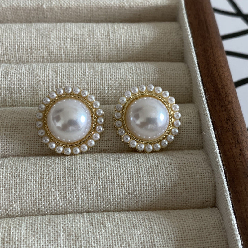 Wholesale 925 Silver Needle Earrings Pearl Earrings ACC-ES-Hanxi011