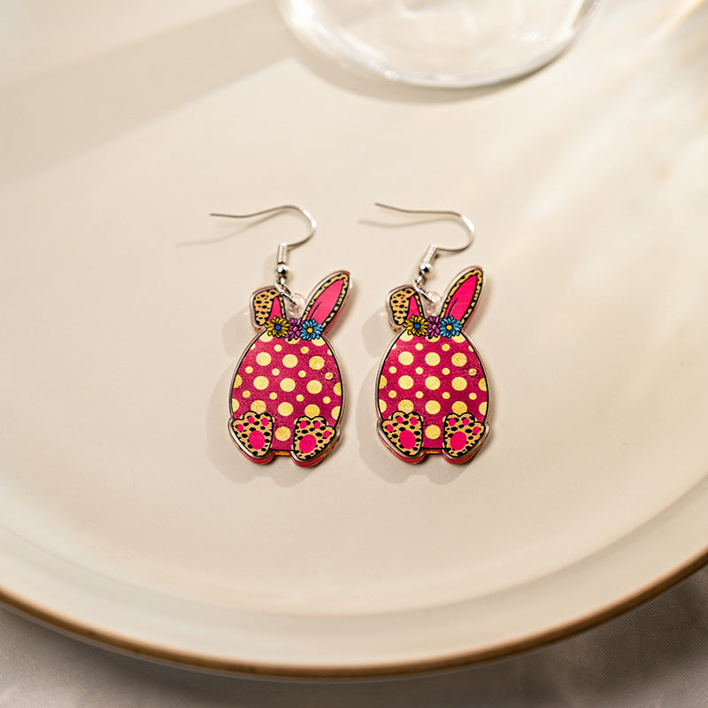 Wholesale Easter Acrylic Bunny Earrings