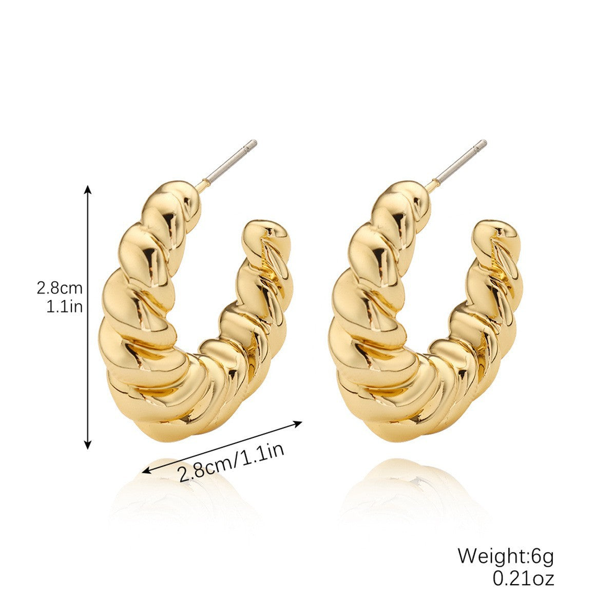 Wholesale simple glossy versatile earrings