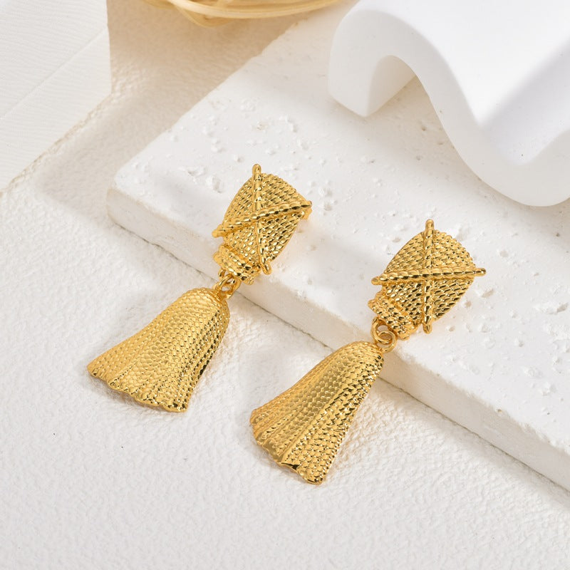 Wholesale 18K Gold Plated Heart Wing Earrings Bohemian Style Fashion Jewelry Accessory