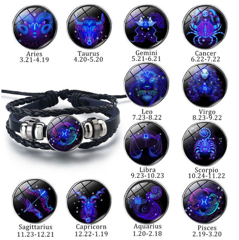 Wholesale Trendy Contion Zodiac Bracelet for Unisex,  Handmade Cortex Jewelry Accessory