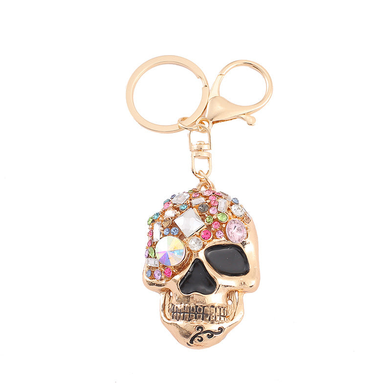 Wholesale Colorful Skull Rhinestone Alloy Keychain ACC-KC-CH020