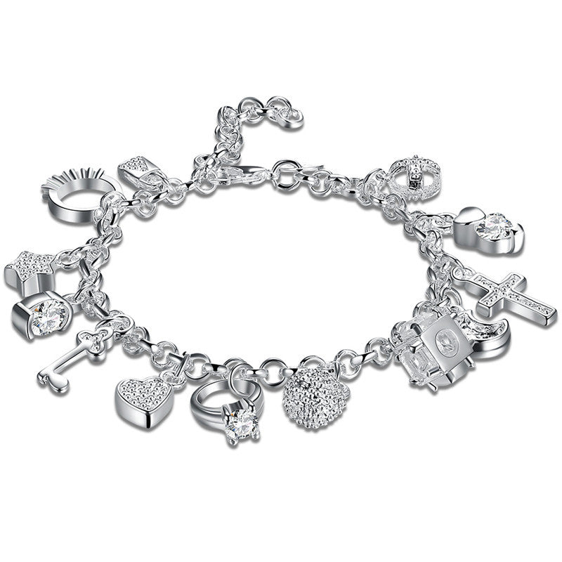Wholesale Copper Electroplated Geometric Bracelet European Style Fashion Accessory for Women