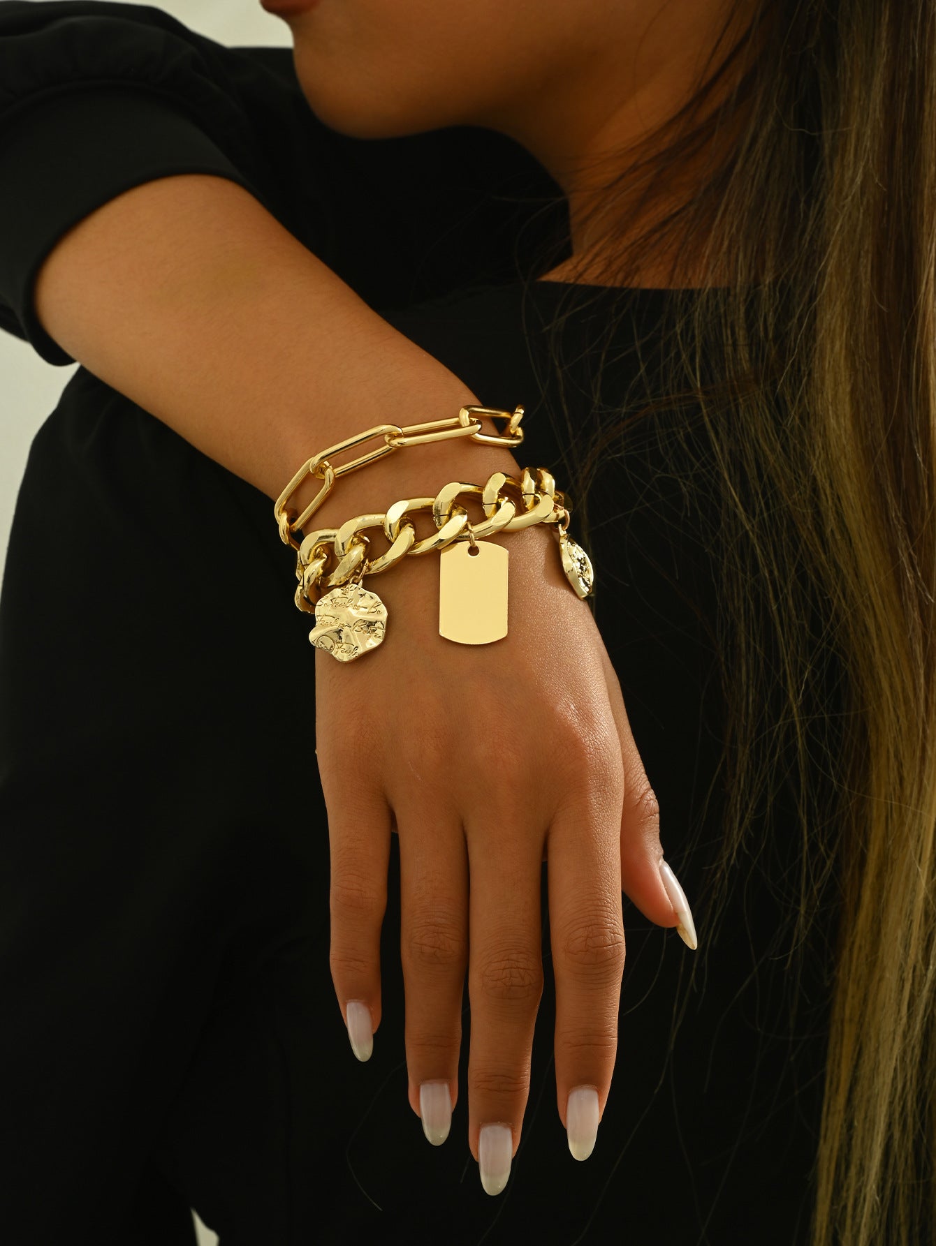 Wholesale Alloy Punk Hip-Hop Creative Bracelet Set