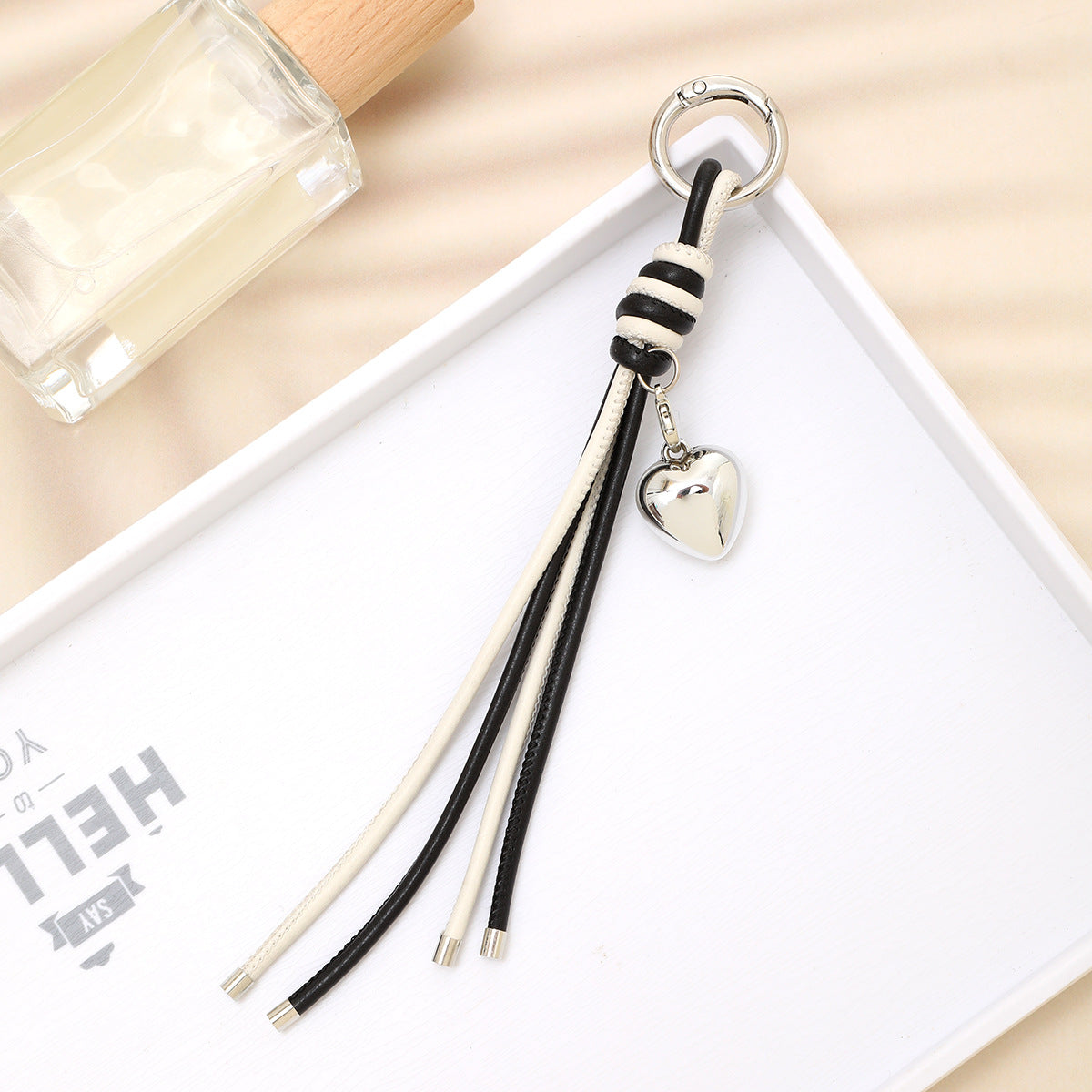 Wholesale  Creative Braided Colorful Hanging Leather Keychains