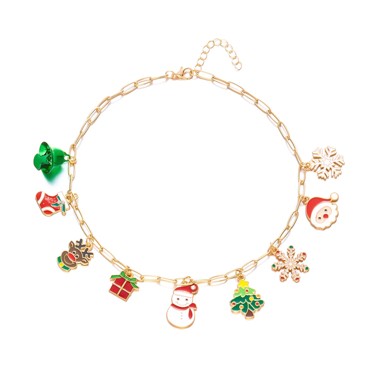 Wholesale Snowflake Christmas Tree  Alloy Necklace Set