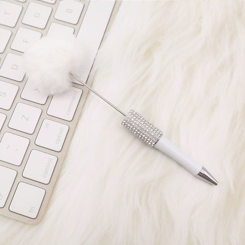 Wholesale Beadable Pens Rhinestone Pom Pom Ball DIY Beaded Pen ACC-PN-CY005