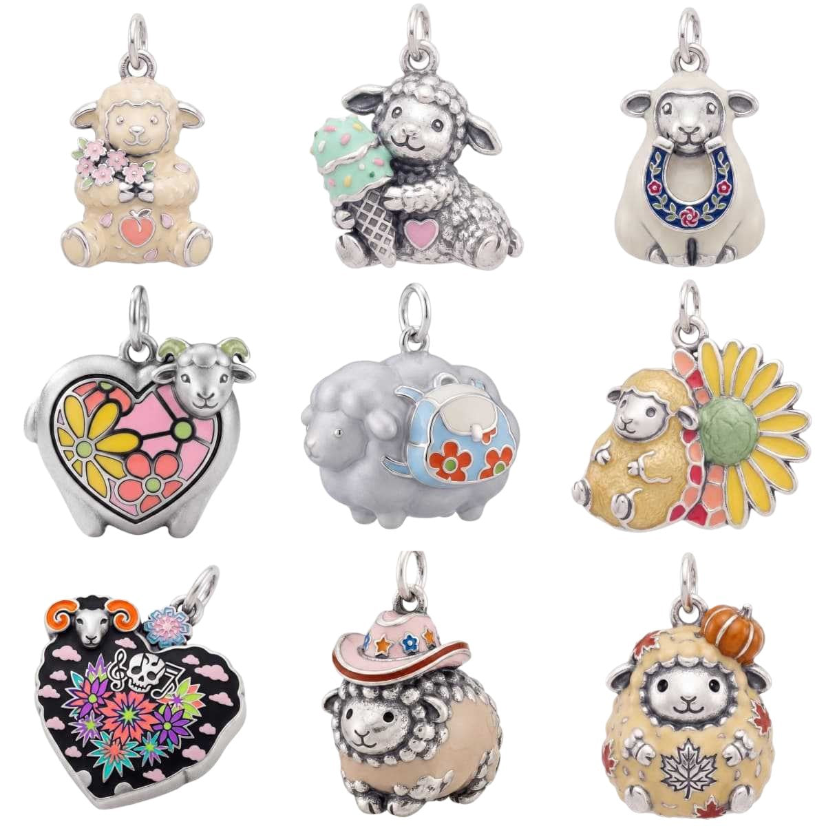 Wholesale Cute Sheep Pendant Necklace Charm Stainless Steel 18K Electroplated DIY Jewelry Accessory For Women Boutique Resale