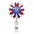 Wholesale Acrylic Glitter Independence Day Badge Reels Keychains