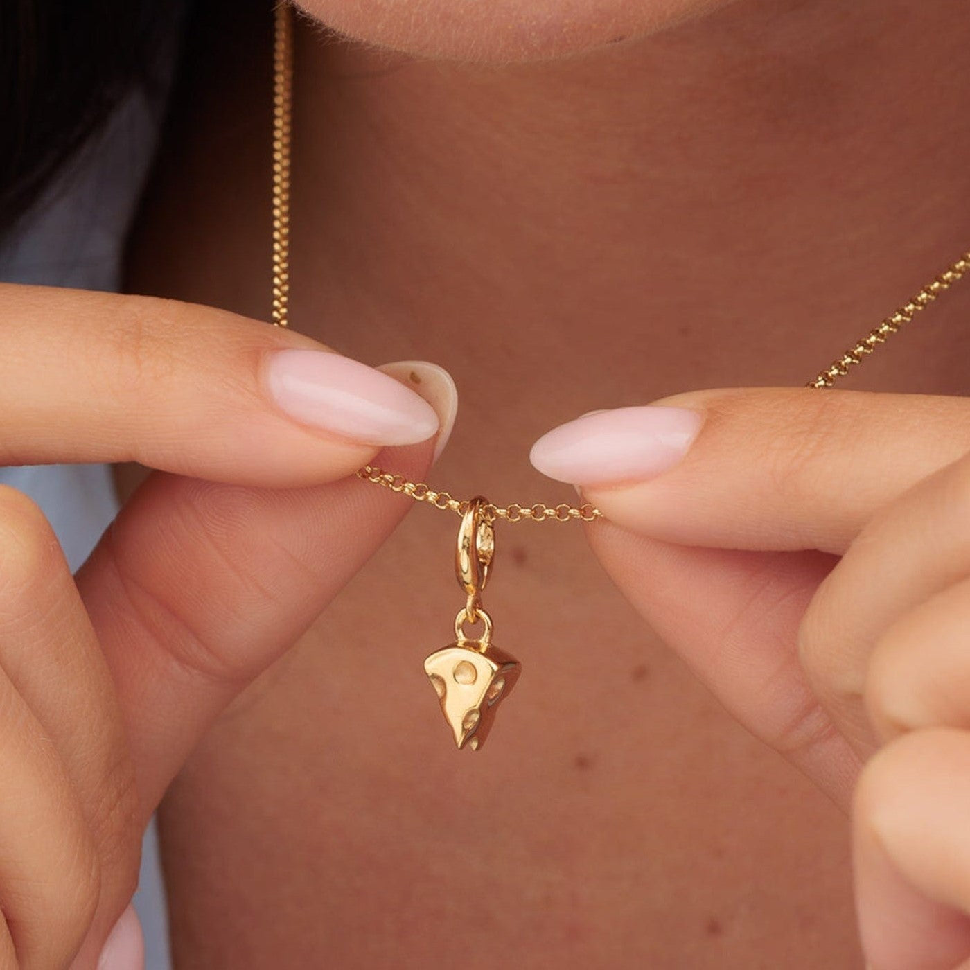 Wholesale Vacuum-plated 18K gold stainless steel DIY bear pendant necklace