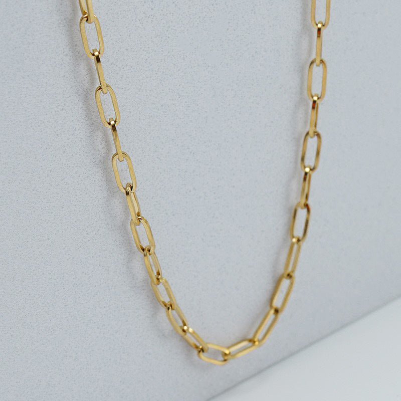 Wholesale Stainless steel plain chain necklace