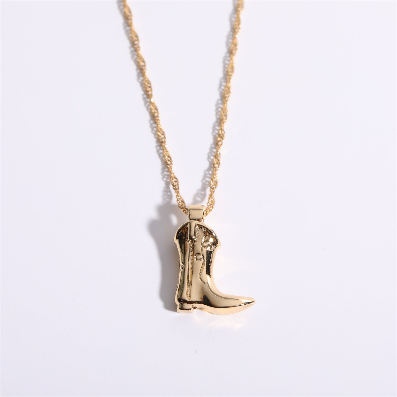 Wholesale Copper Western Style Cowboy Boots Necklace Collarbone Chain ACC-NE-HS018