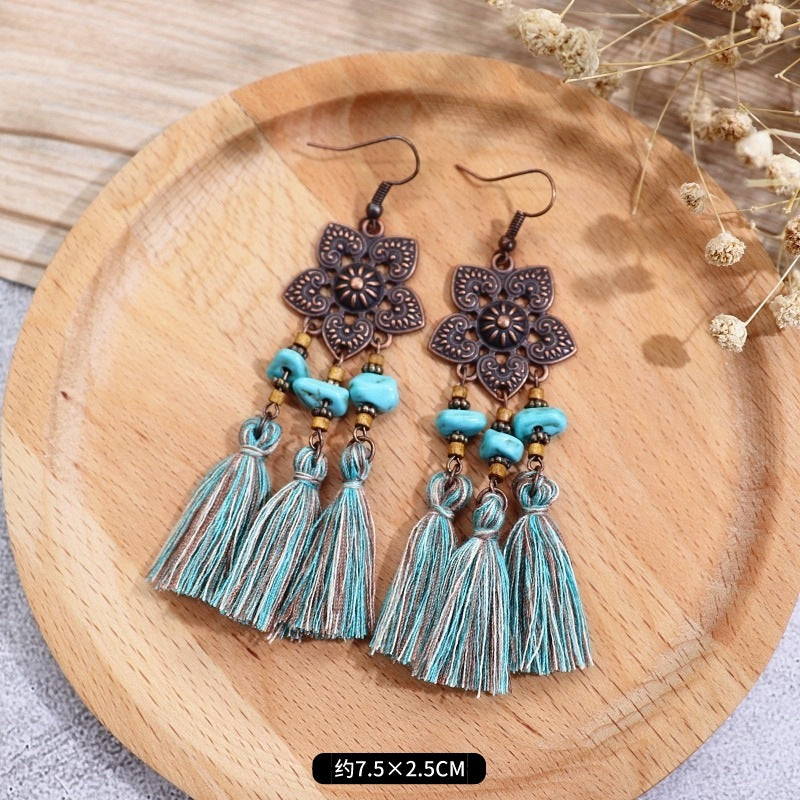 Wholesale Vintage Bohemian Ethnic Style Earrings ACC-ES-Luox004